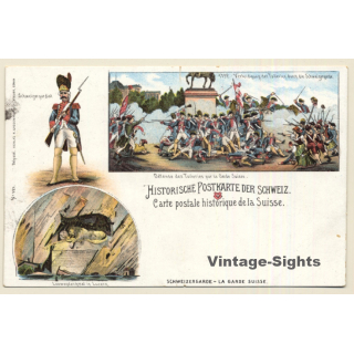 Schweiz: Schweizergarde / La Garde Suisse - Luzern (Vintage Litho PC 1890s)