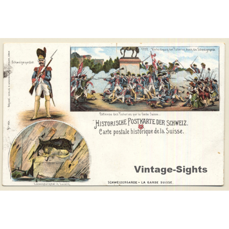 Schweiz: Schweizergarde / La Garde Suisse - Luzern (Vintage Litho PC 1890s)