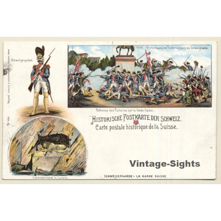 Schweiz: Schweizergarde / La Garde Suisse - Luzern (Vintage Litho PC 1890s)