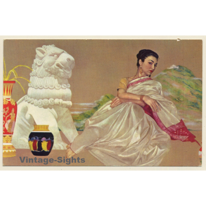 Marie Zamparelli: TWA Jet Stream - Ceylon / Aviation (Vintage PC 1960s)