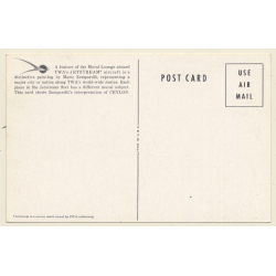 Marie Zamparelli: TWA Jet Stream - Ceylon / Aviation (Vintage PC 1960s)
