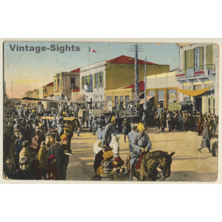 Thessaloniki: German Fighter Plane Albatros Landed In Park (Vintage PC 1910s)