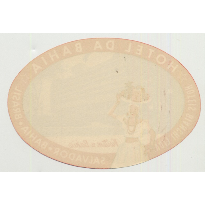 Hotel Da Bahia - Salvador / Brazil (Vintage Luggage Label)