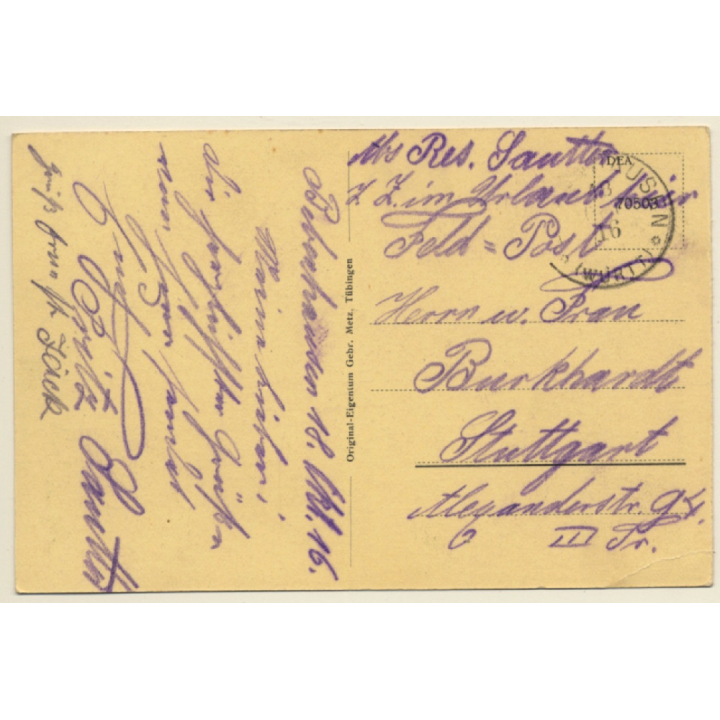 Bebenhausen: König Wilhelm II & Königin Charlotte (Vintage PC 1916)