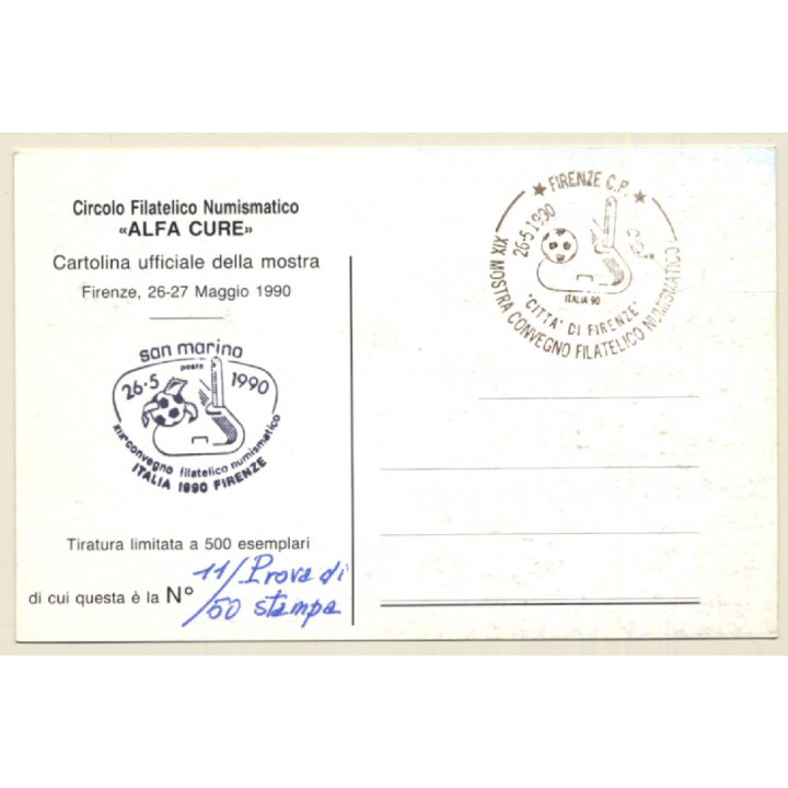 FIFA World Cup 1990 Firenze Test Print Lim. Ed. 11/50 (Vintage PC)