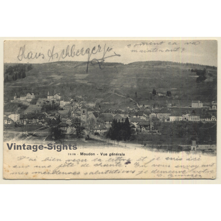 Moudon / Switzerland: Vue Générale - Waadt/Vaud (Vintage PC 1905)