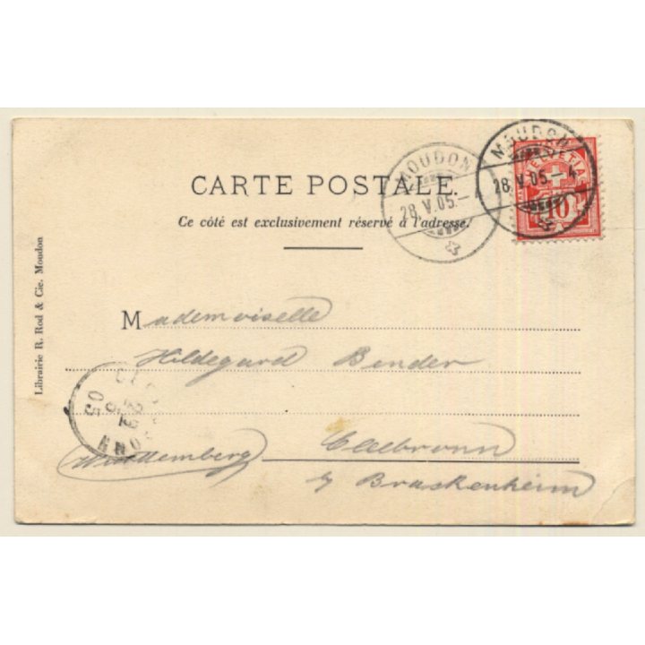 Moudon / Switzerland: Vue Générale - Waadt/Vaud (Vintage PC 1905)