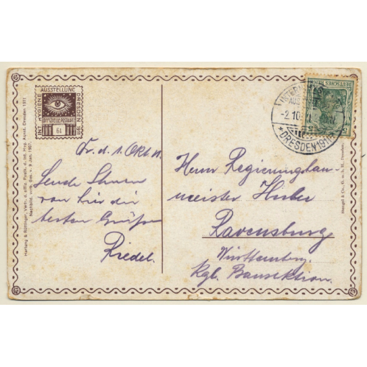 Dresden: International Hygiene Ausstellung 1911 (Vintage PC)