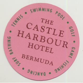 The Castle Harbour Hotel - Bermuda (Vintage Luggage Label)