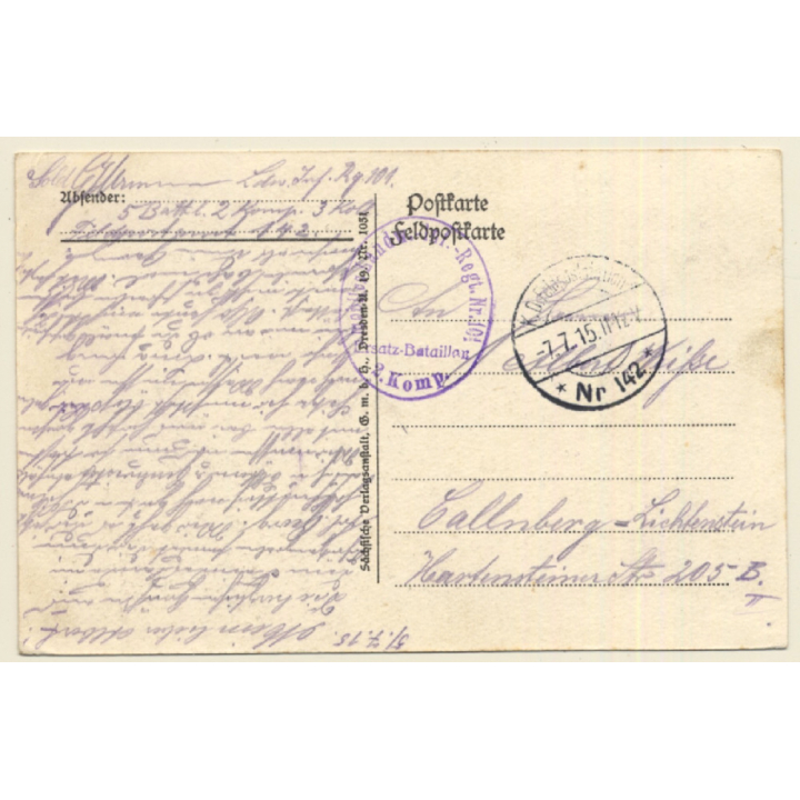 Rotes Kreuz: Im Schützengraben / Verbinden Eines Verwundeten (Vintage PC 1915)