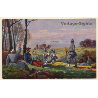 Rotes Kreuz: Die Verwundenten - Völkerkrieg 1914/1915 (Vintage PC)