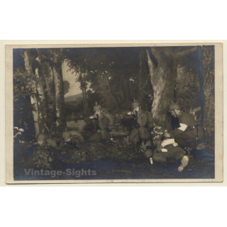 Rotes Kreuz: Verwundete Soldaten & Sanitäter (Vintage RPPC ~1910s)