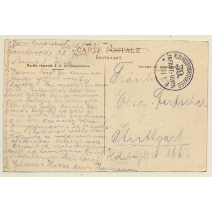 Menin / Belgium: La Caserne / Barracks (Vintage PC 1915)