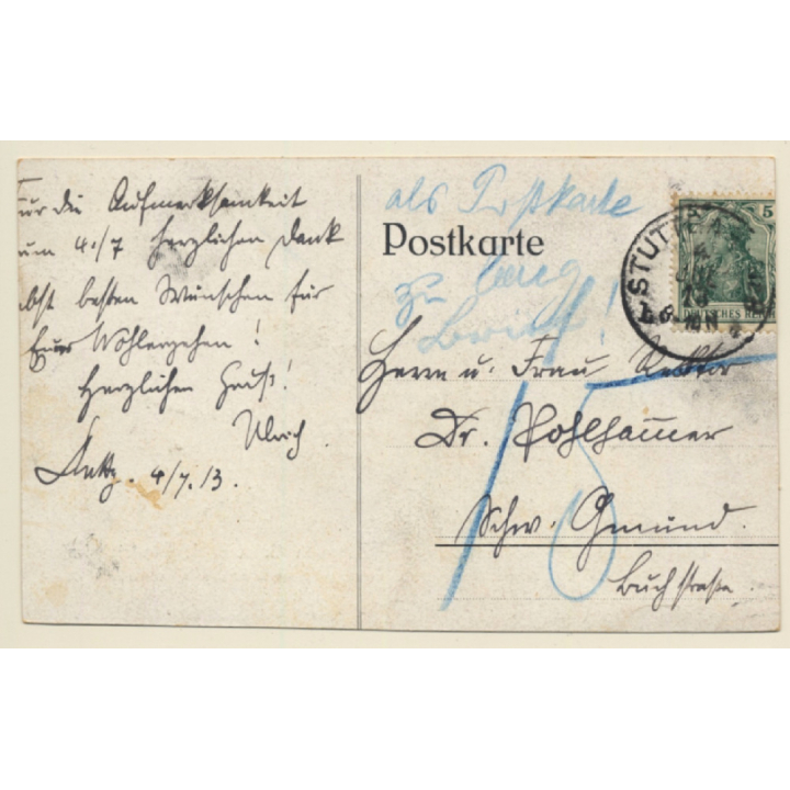 Friedrichshafen: Doppelballonhalle Luftschiffbau Zeppelin (Vintage PC 1913)