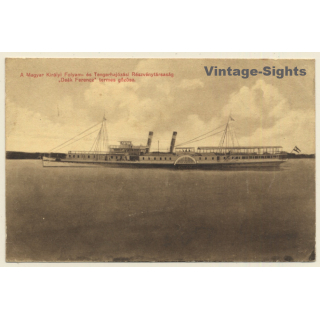 Donau Raddampfer Deák Ferenc / Paddle Steamer (Vintage PC 1910s)