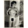 Petite Darkhaired Nude Standing / Photo Wallpaper (Vintage Photo GDR 1970s/1980s)