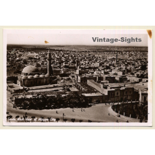 Syria: South West View Of Aleppo City (Vintage RPPC 1957)