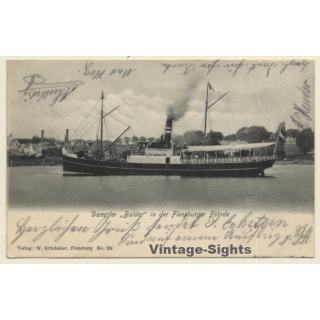 Dampfer Balder In Der Flensburger Föhrde (Vintage PC 1904)