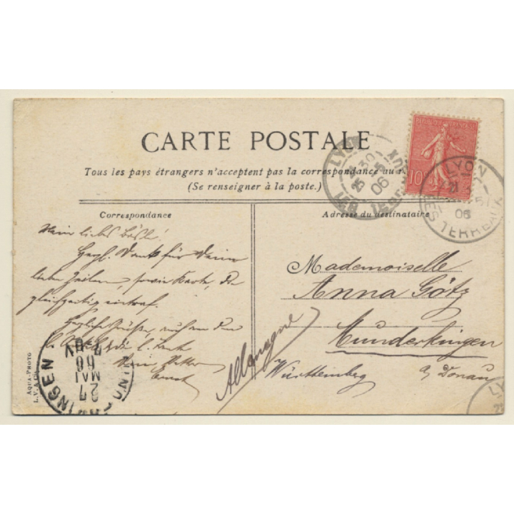 Lyon / France: Les Halles / Marché (Vintage PC 1906)