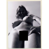 Erotic Nude Study: Busty Female On Beach (B/W Photo ~2000s)
