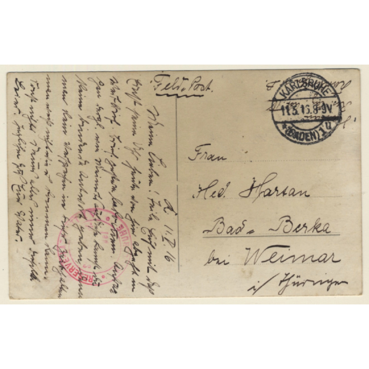 Wounded German Soldiers & Nurses In Hospital / WW1 (Vintage RPPC 1916)