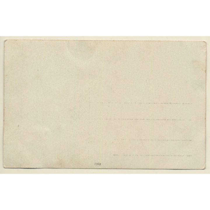 Great Take Of 2 Young German Females In Striped Dresses (Vintage RPPC ~1910s)