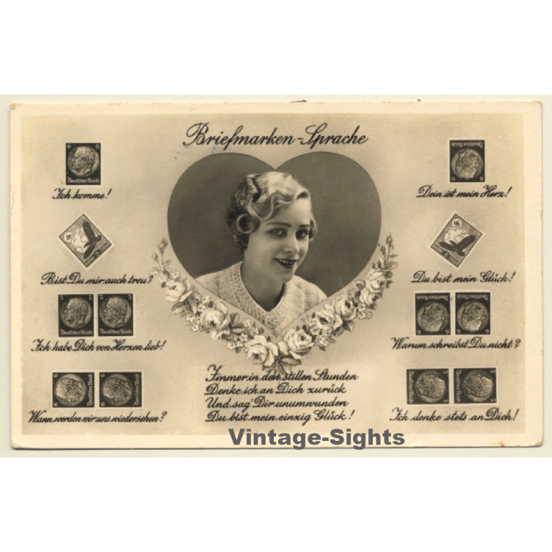 Briefmarken Sprache / Stamp Language *2 (Vintage PC 1942)