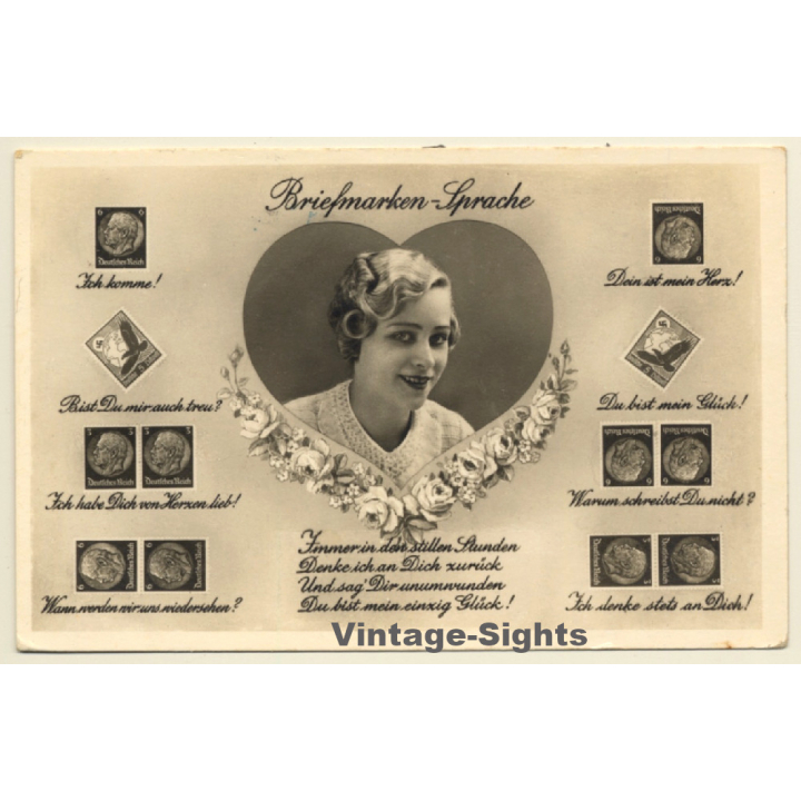 Briefmarken Sprache / Stamp Language *2 (Vintage PC 1942)