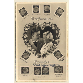 Briefmarken Sprache / Stamp Language *3 (Vintage PC 1938)