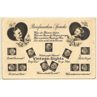 Briefmarken Sprache / Stamp Language *5 (Vintage PC 1951)