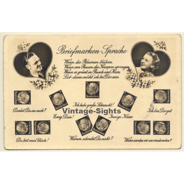 Briefmarken Sprache / Stamp Language *5 (Vintage PC 1951)