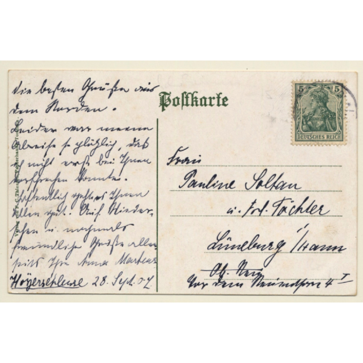 Hoyerschleuse Mit Dampfer Westerland U. Friesia (Vintage PC 1907)