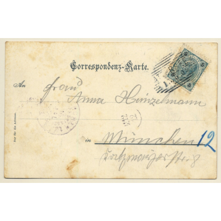 Dampfer Kammer / Landungssteg Nussdorf Attersee (Vintage PC 1903)