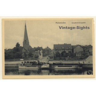 Holzminden / Weser: Graf Moltke Am Dampferlandungsplatz (Vintage PC)