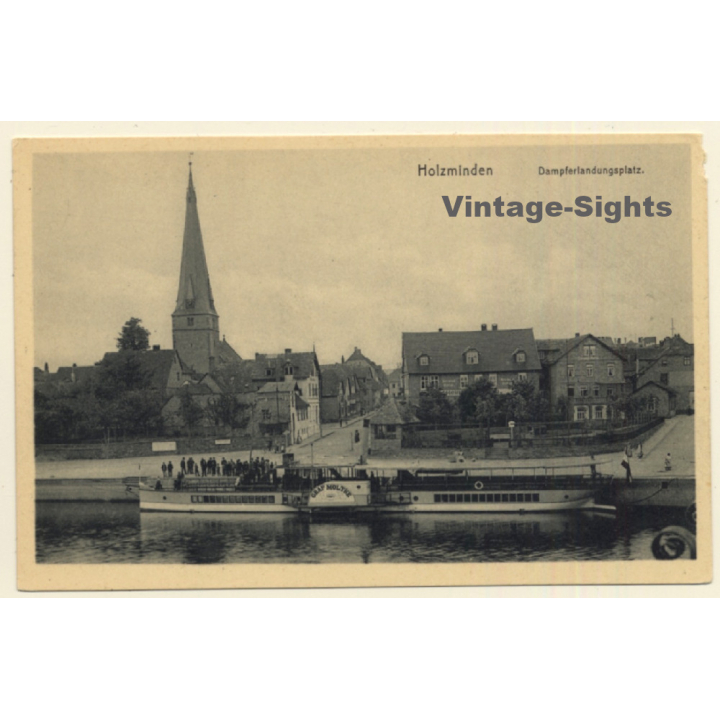 Holzminden / Weser: Graf Moltke Am Dampferlandungsplatz (Vintage PC)