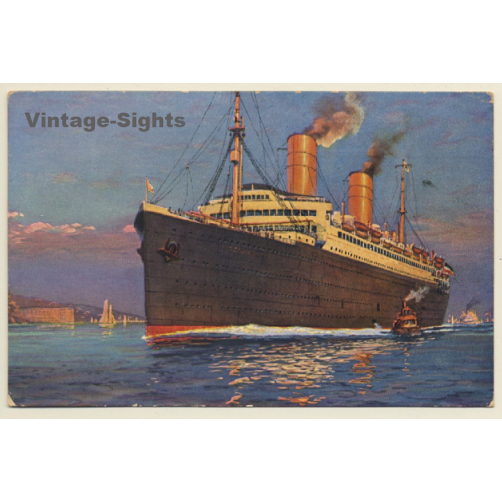 Norddeutscher Lloyd Bremen: Dampfer Columbus (Vintage PC 1927)