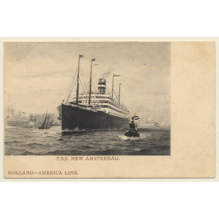 Holland - Amerika Linie: T.S.S. New Amsterdam / Steamer (Vintage PC 1900s)
