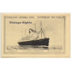 Holland - Amerika Linie: D.D. Nieuw Amsterdam / Steamer (Vintage PC 1910s/1920s)