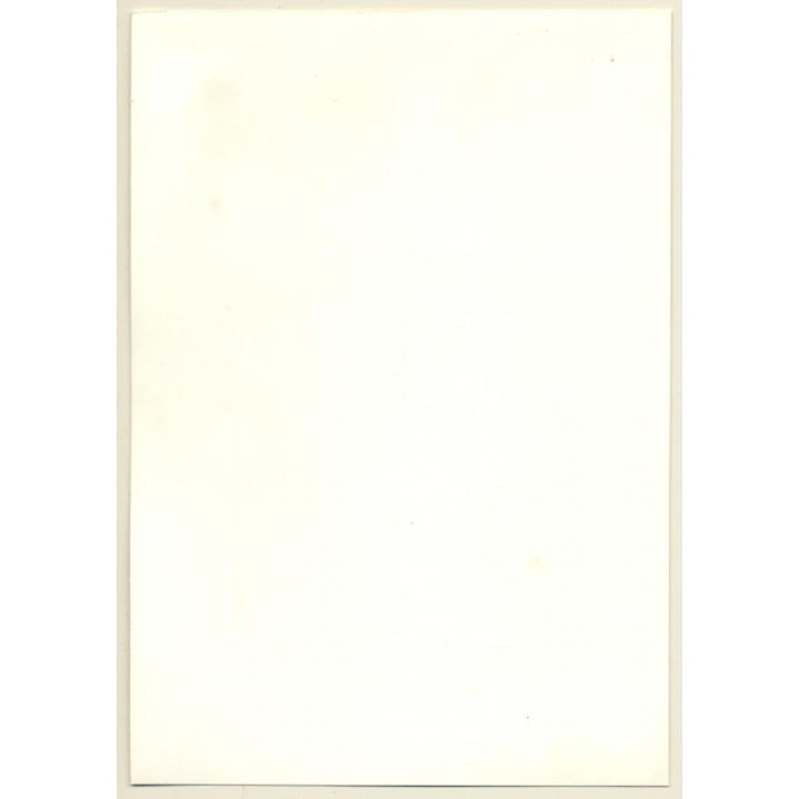 Funny Blonde Semi Nude Standing / Suspenders - Nylons (Vintage Photo GDR ~1980s)