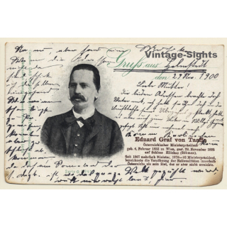 Eduard Graf Von Taaffe - Ministerpräsident Österreich (Vintage PC 1900)