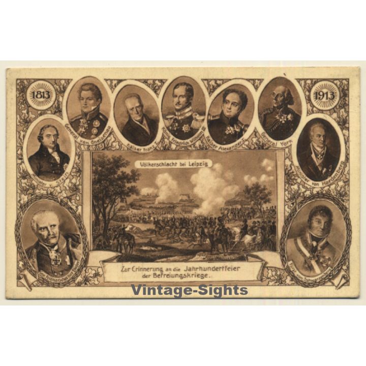 Erinnerung An Völkerschlacht Leipzig / Jahrhundertfeier (Vintage PC 1913)