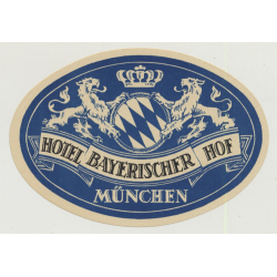 Hotel Bayerischer Hof - München / Germany (Vintage Luggage Label)