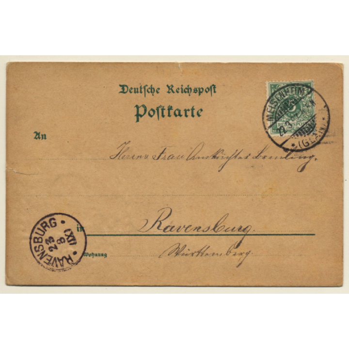 Erinnerungs Gruss Nationalfeier Wilhelm I. (Vintage Relief PC 1897)