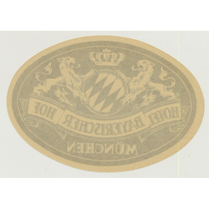 Hotel Bayerischer Hof - München / Germany (Vintage Luggage Label)