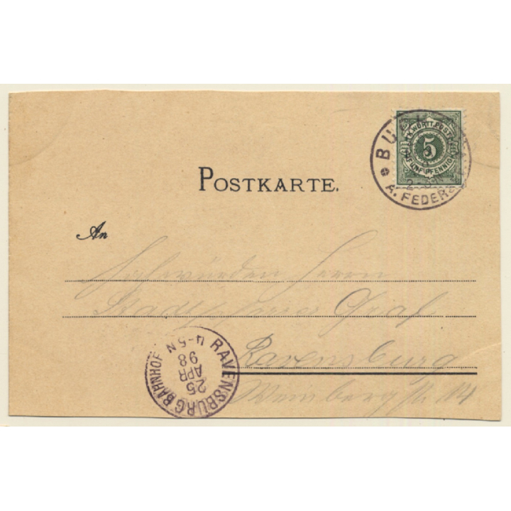 Friedensfeier Frankfurt a/M 10.Mai 1896 (Vintage Litho PC 1898)