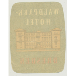Waldpark Hotel - Dresden / East Germany DDR (Vintage Luggage Label)