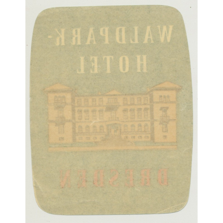 Waldpark Hotel - Dresden / East Germany DDR (Vintage Luggage Label)