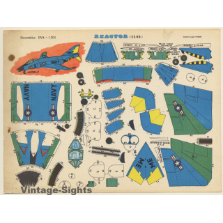 Recortables EVA: Reactor (E.E.UU.) (Vintage Cut Out Airplane 1965)