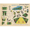 Recortables EVA: Mirage 3-R (Francia) (Vintage Cut Out Airplane 1965)
