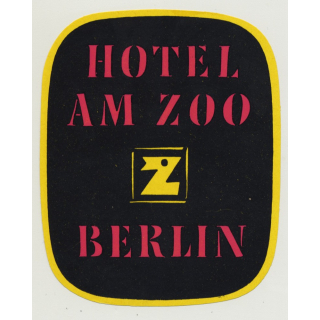 Hotel Am Zoo - Berlin / Germany (Vintage Luggage Label)